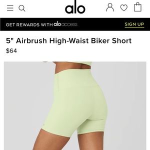 ALO Yoga 5" Airbrush High-Waist Biker Short